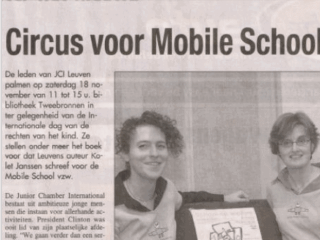 school op wieltjes jci leuven 2006 krantenartikel