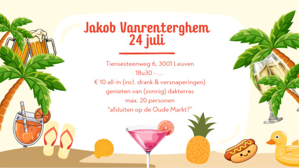 open tuin Jakob Vanrentergem 24 juli 2026